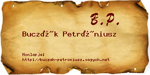 Buczák Petróniusz névjegykártya